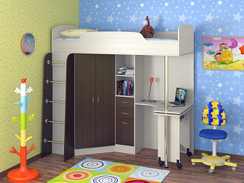 Кровать-чердак "Теремок 1"