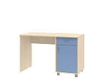 Стол письменный ДЕЛЬТА 15.01 (Дуб молочный - Голубой)