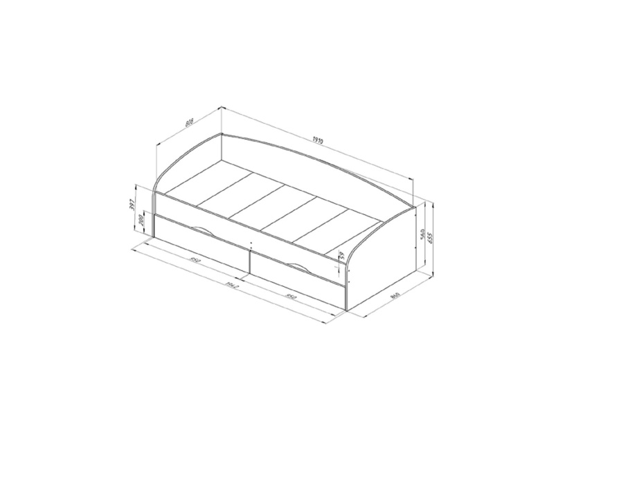 Кровать нижняя "Соня 2"