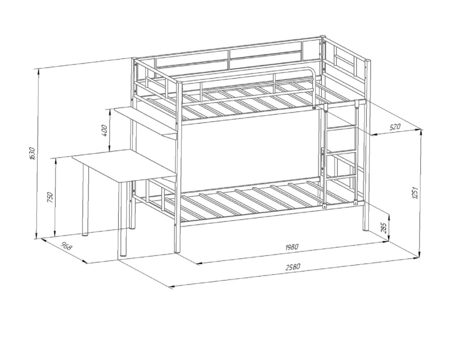 Кровать двухъярусная «Севилья 2.02 комбо»