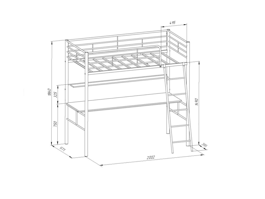 Кровать-чердак "Севилья 5"