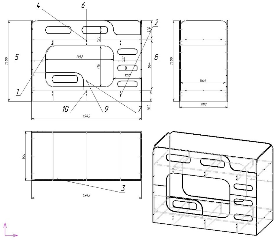 Кровать двухъярусная ДЕЛЬТА МАКС 20.03