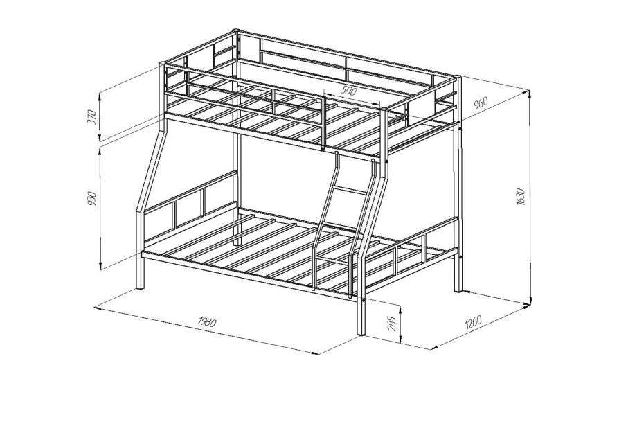 Кровать двухъярусная «Гранада 1» с отверстиями под полку
