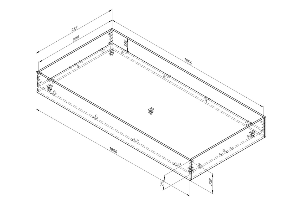 Кровать выкатная 90х190