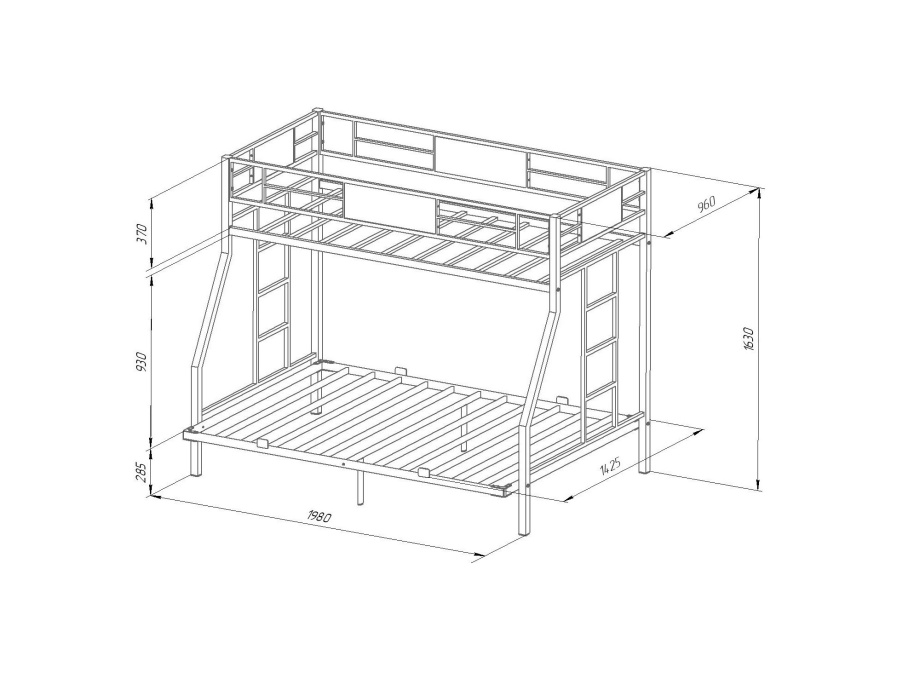 Кровать двухъярусная «Гранада ЯЯ 140»